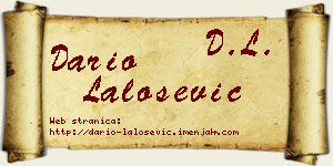 Dario Lalošević vizit kartica